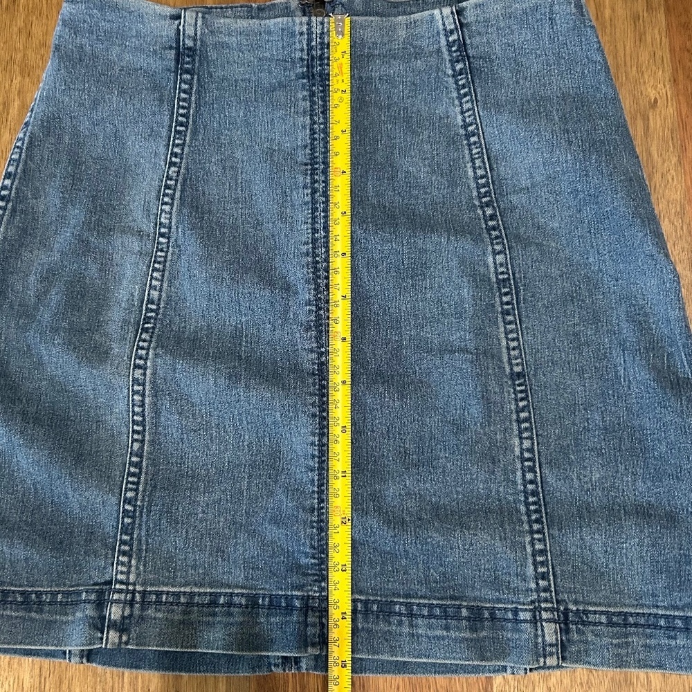 Free People Modern Femme Denim Mini Skirt Size 4 - Picture 5 of 10
